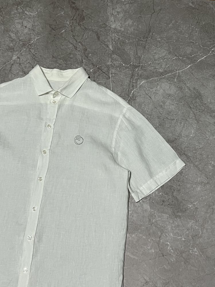 Лляна сорочка Armani Collezioni (оригінал, 100% льон)