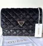 Torebka GUESS GIULLY nowa oryginalna czarna połyskujaca crossbody