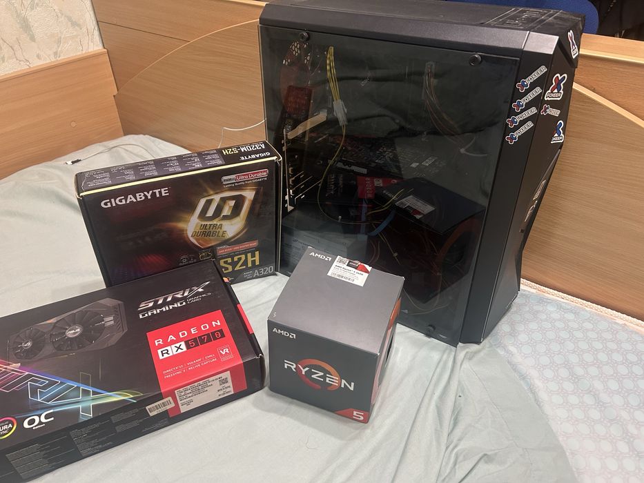 Пк /комплектующі, Rx570, ryzen 5 2600, a320m-s2h