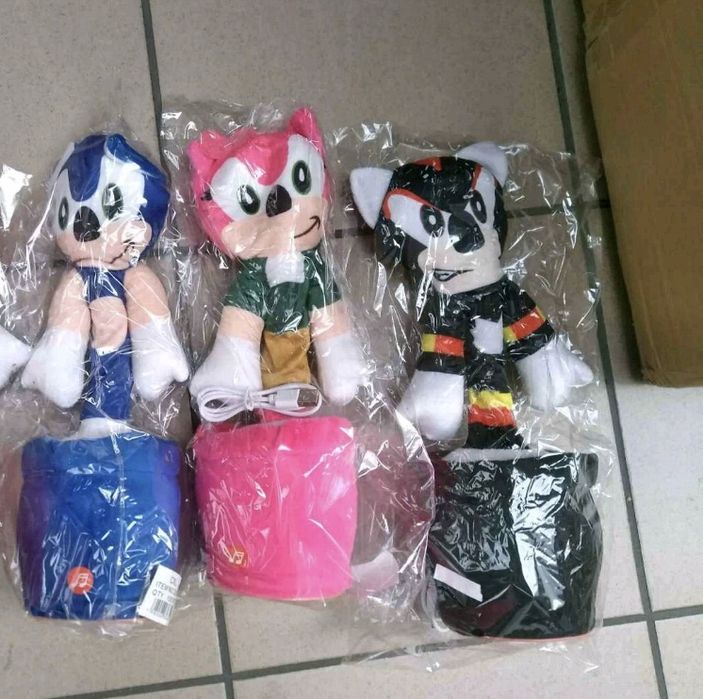 Zabawki grające tańczące sonic w doniczce