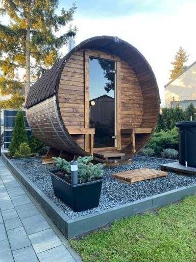 Sauna ogrodowa BECZKA 240 cm do samodzielnego montażu