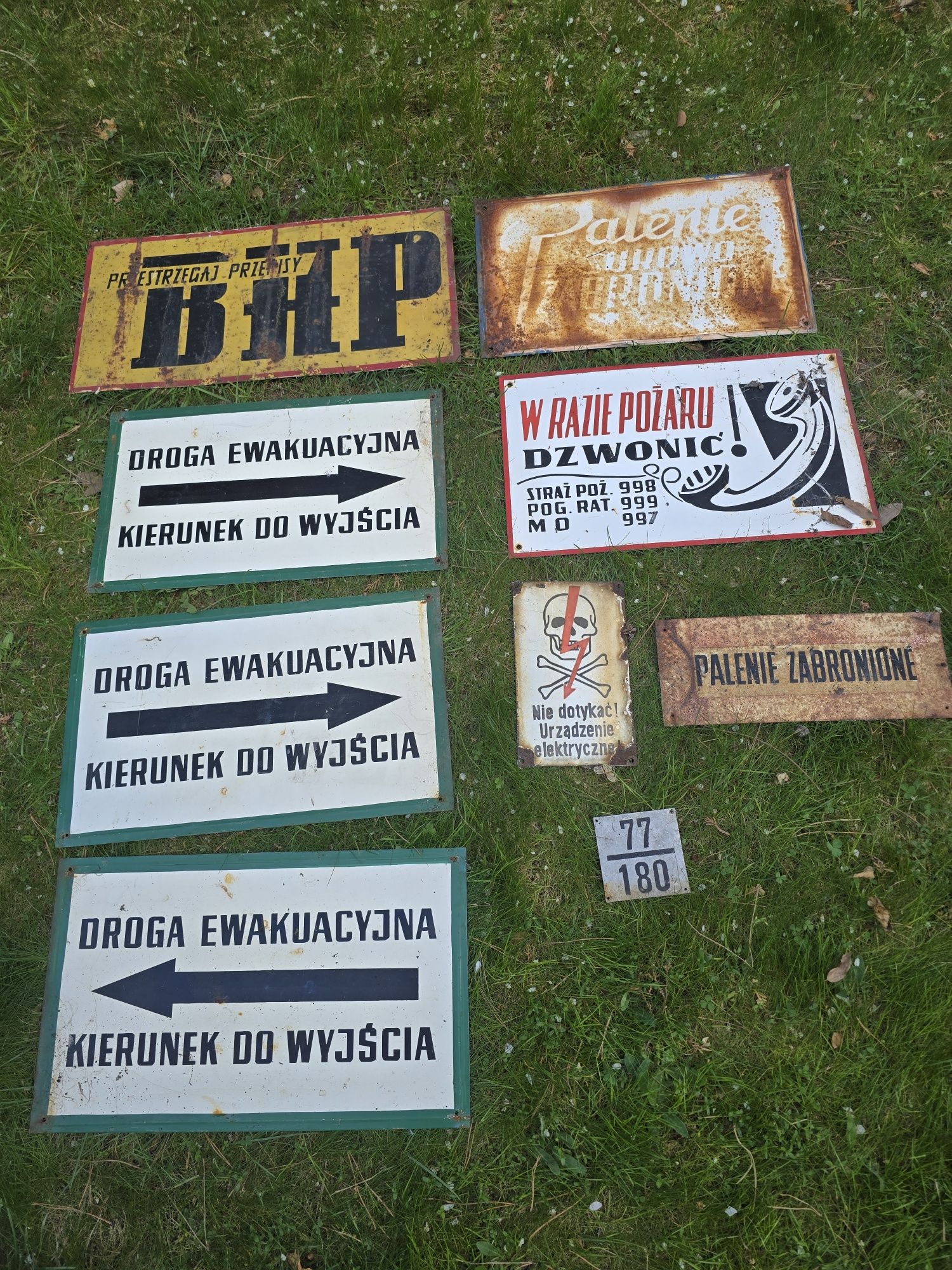 Tablica PRL tabliczka zabytkowa przemysłowa informacyjna BHP