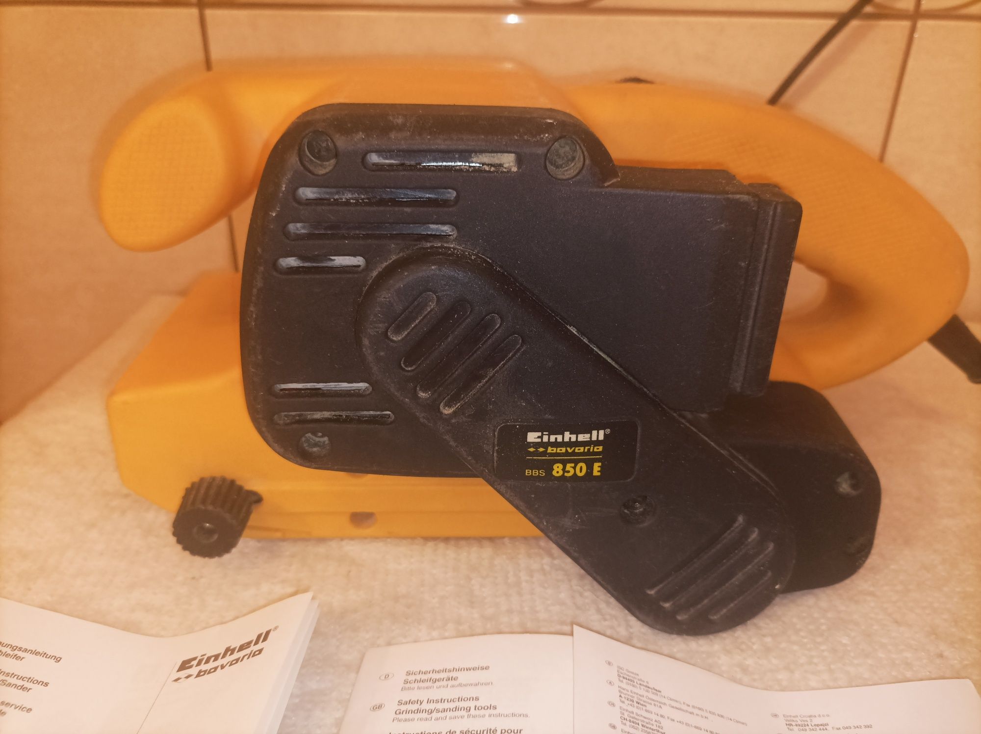Szlifierka taśmowa Einhell BBS 850 E + taśmy ścierne Jak Nowa! Wysyłka