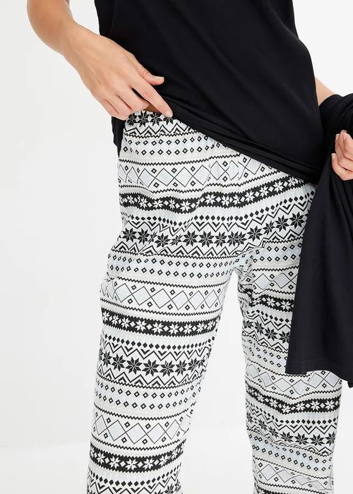 B.P.C piżama damska 3-elementowa top, bluzka kopertowa i spodnie 52/54