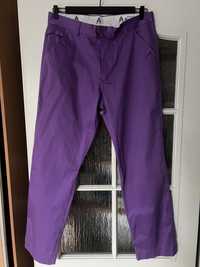 Fioletowe spodnie eleganckie męskie duży rozmiar