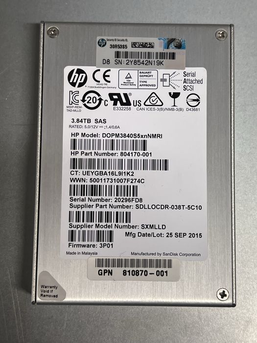 Dysk SAS 3,8TB SSD