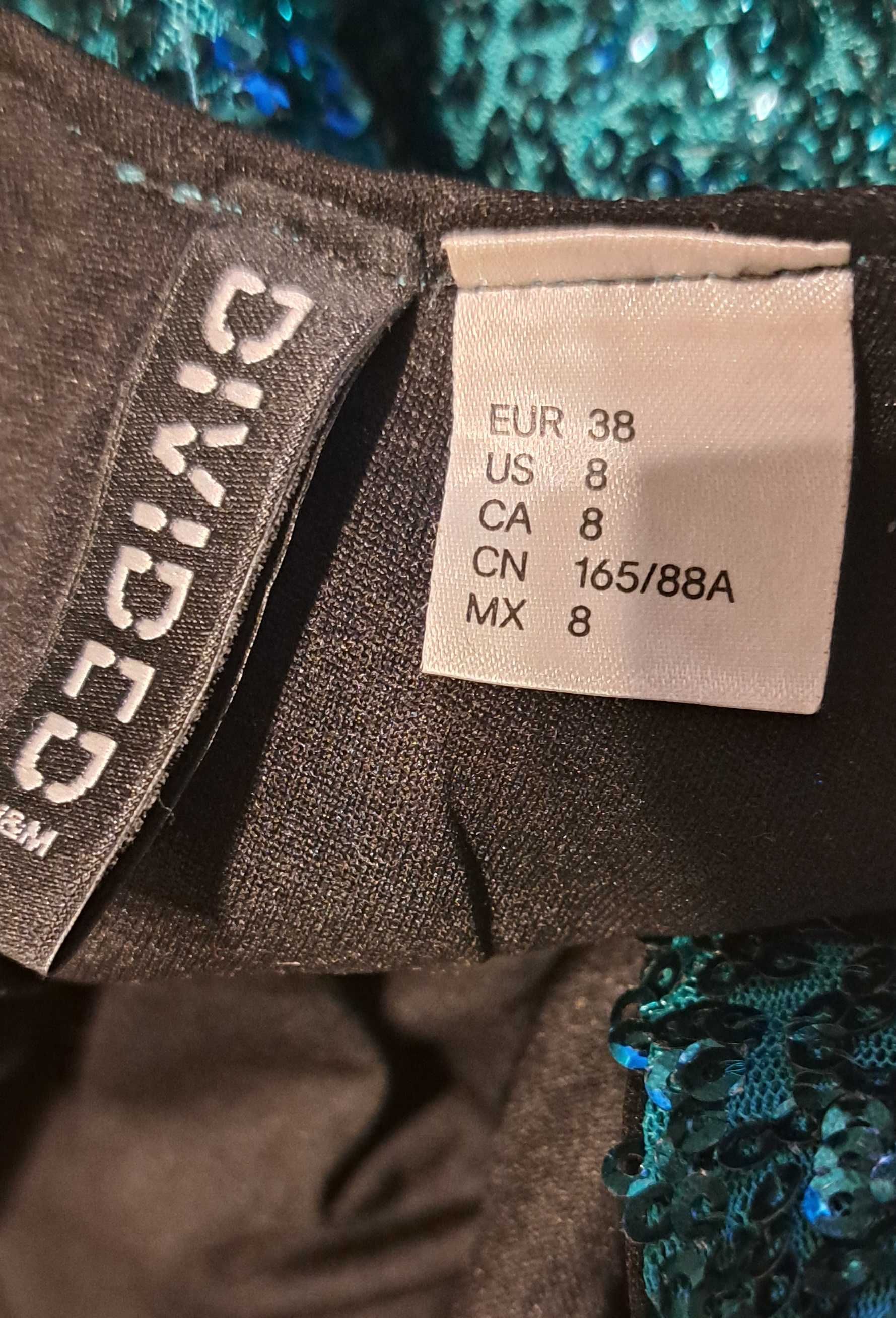 Sukienka wieczorowa H&M w zielone cekiny