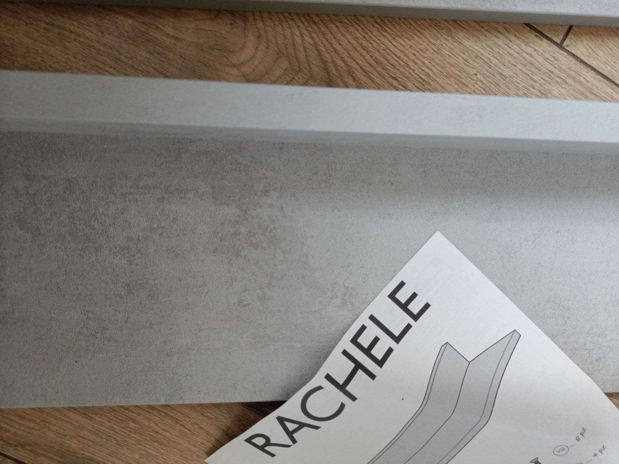 Regał 2-częściowy Rachele, laminowany, 60 cm, szary beton