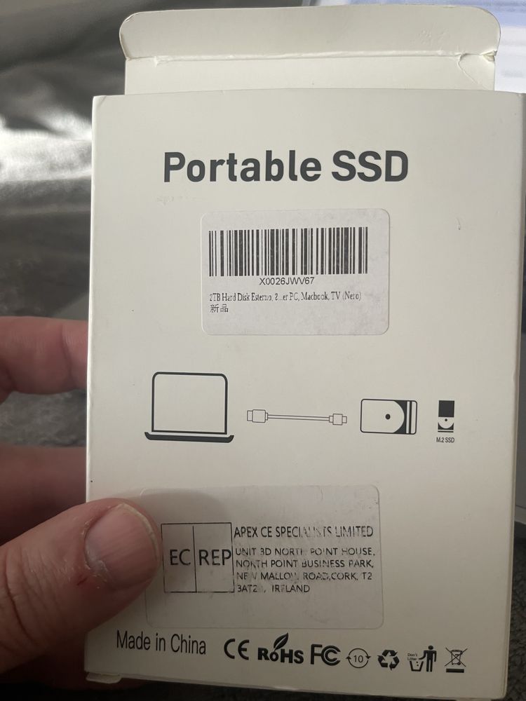 Портативний ssd накопичувач 2Tb