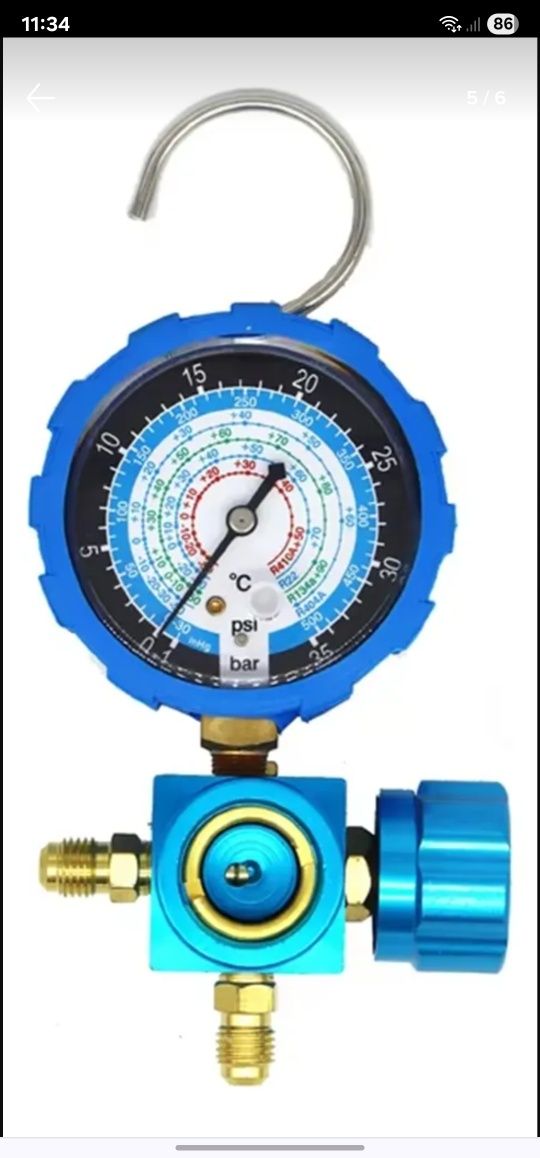 Manometro medidor sistema de ar condicionado e refrigeração.