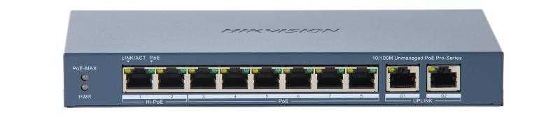 Switch Poe 8 portas Hikvision (DS-3E0310HP-E) NOVO