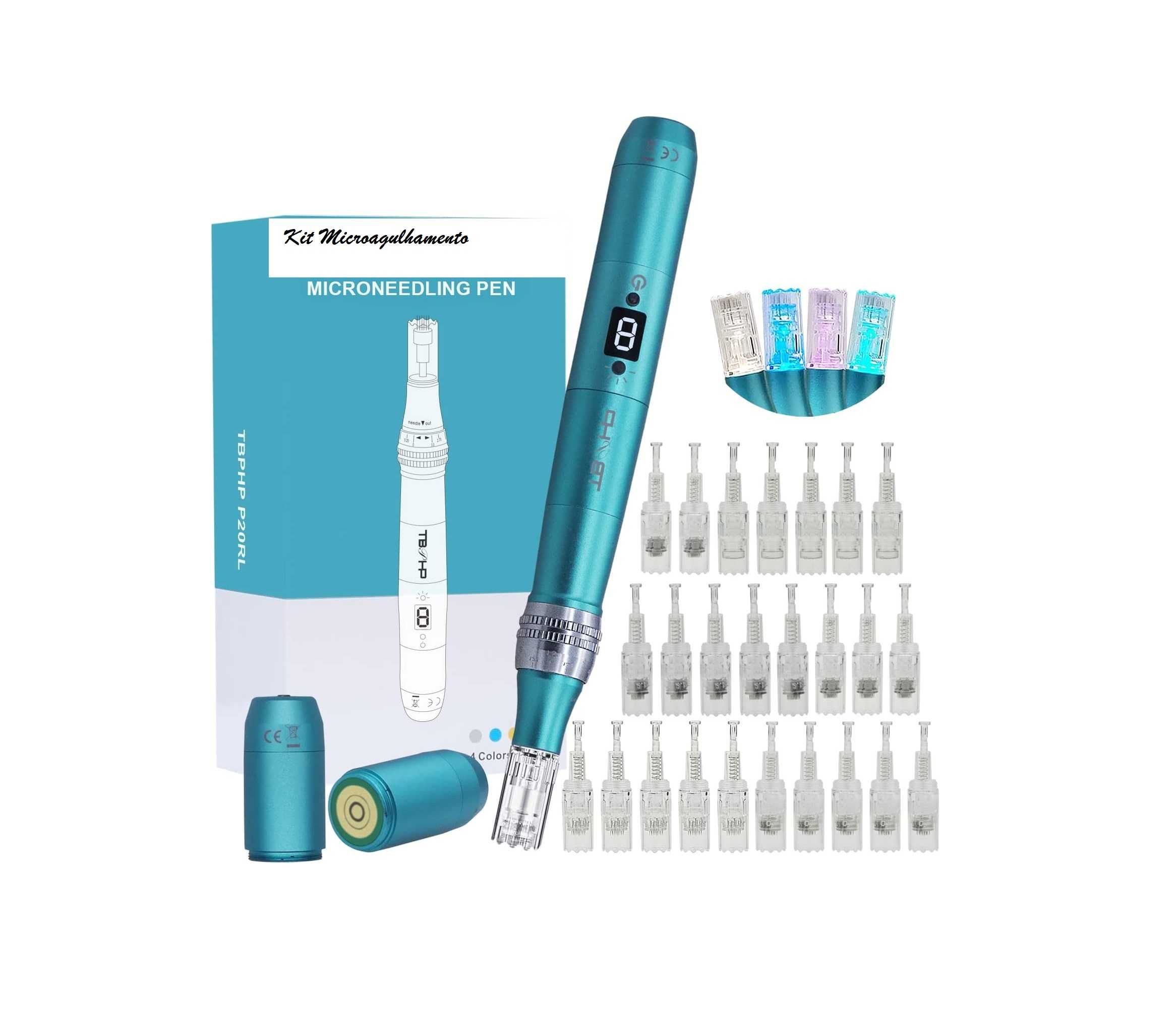 Kit Dermapen sem Fio com 25 Cartuchos + 2 Baterias