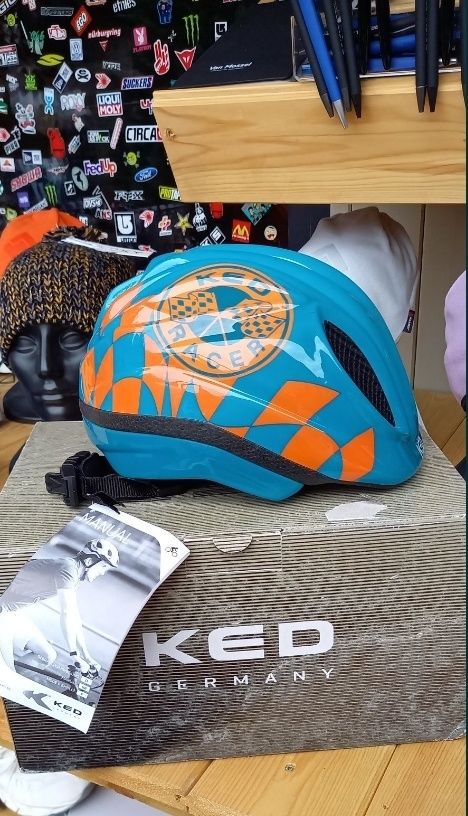 KED Germany racer kask rowerowy dziecięcy 49-53 cm uvex abus lampki LE