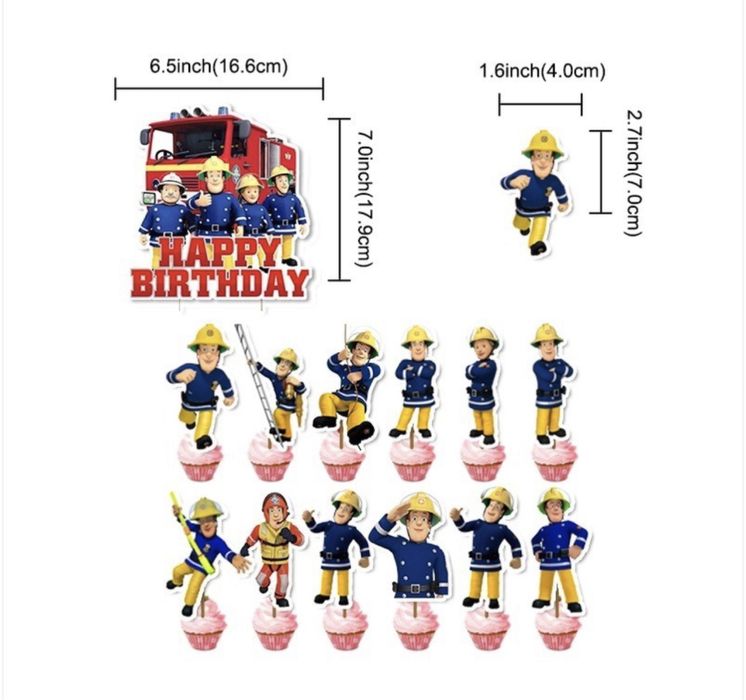 Zestaw urodzinowy strażak sam