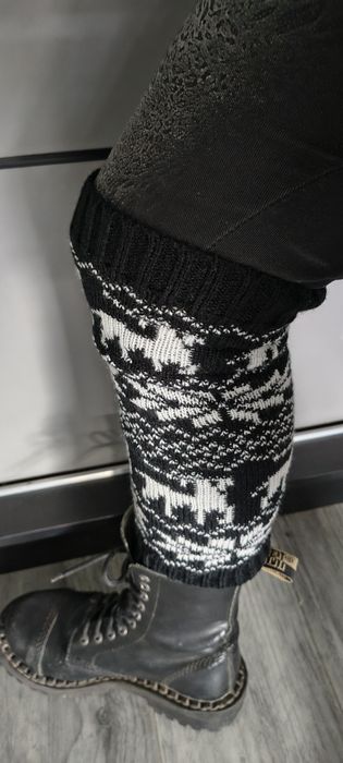 Ocieplacze getry na ręce nogi świąteczne