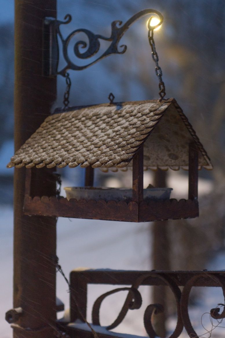 Karmnik dla ptaków stalowy loft corten metal