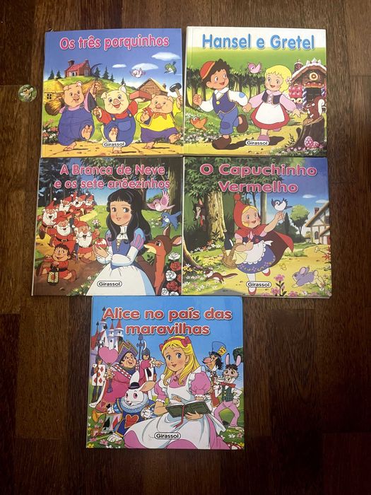 Conjunto de 5 livros com histórias