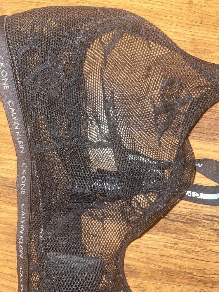 Calvin Klein przezroczysty stanik transparent bra rozmiar S