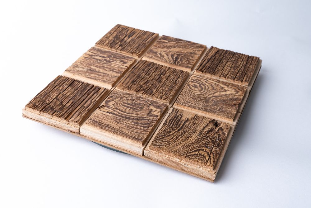 PROMOCJA! Panele ścienne MOZAIKA 1 stare drewno 3D 0,9m2