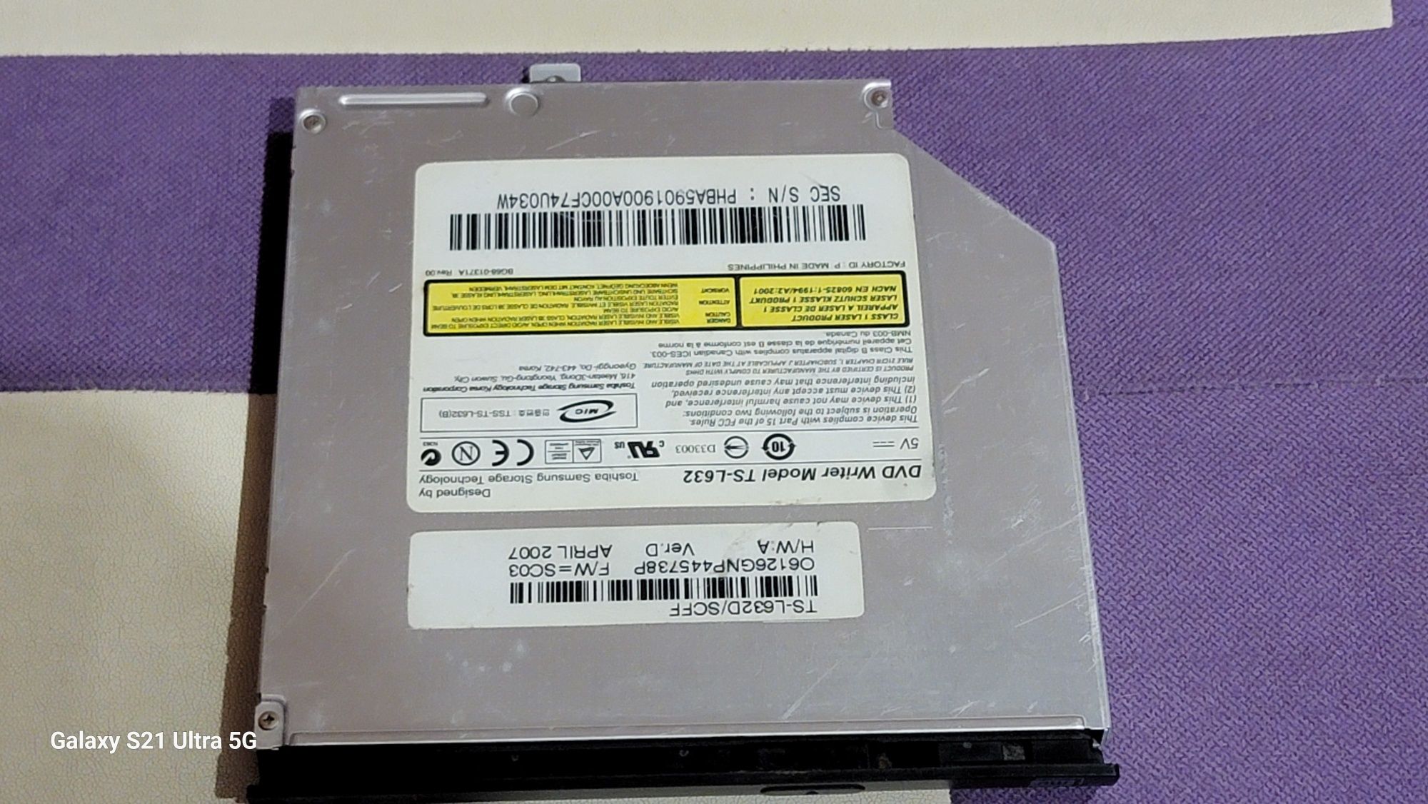 DVDRW TS-L632 для ноутбука Samsung (IDE 12.7mm)