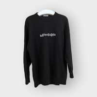 Oryginalny Sweter Balenciaga Wełniany Czarny Logo