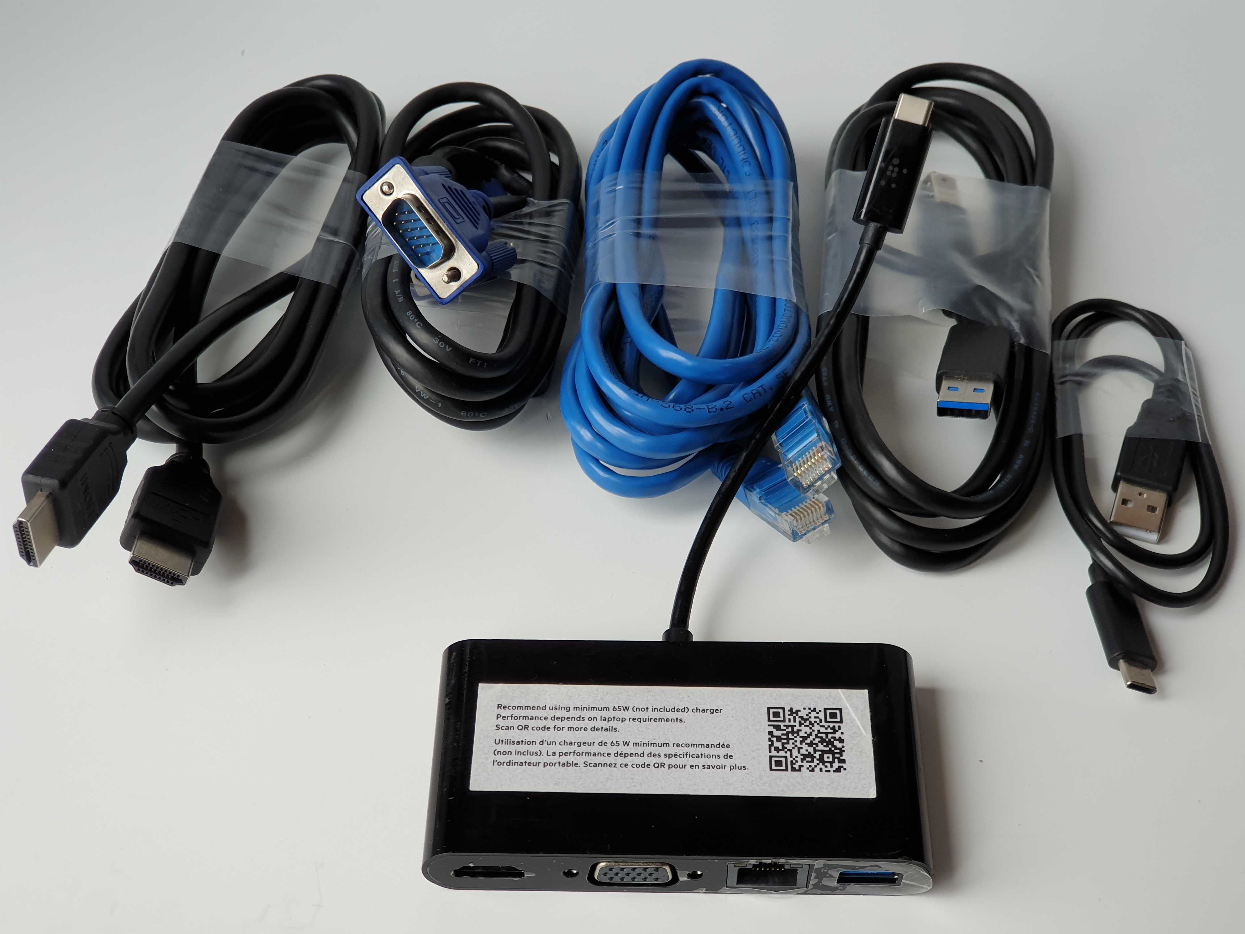 USB-C to Ethernet HDMI VGA USB-A 100W PD Belkin avc004