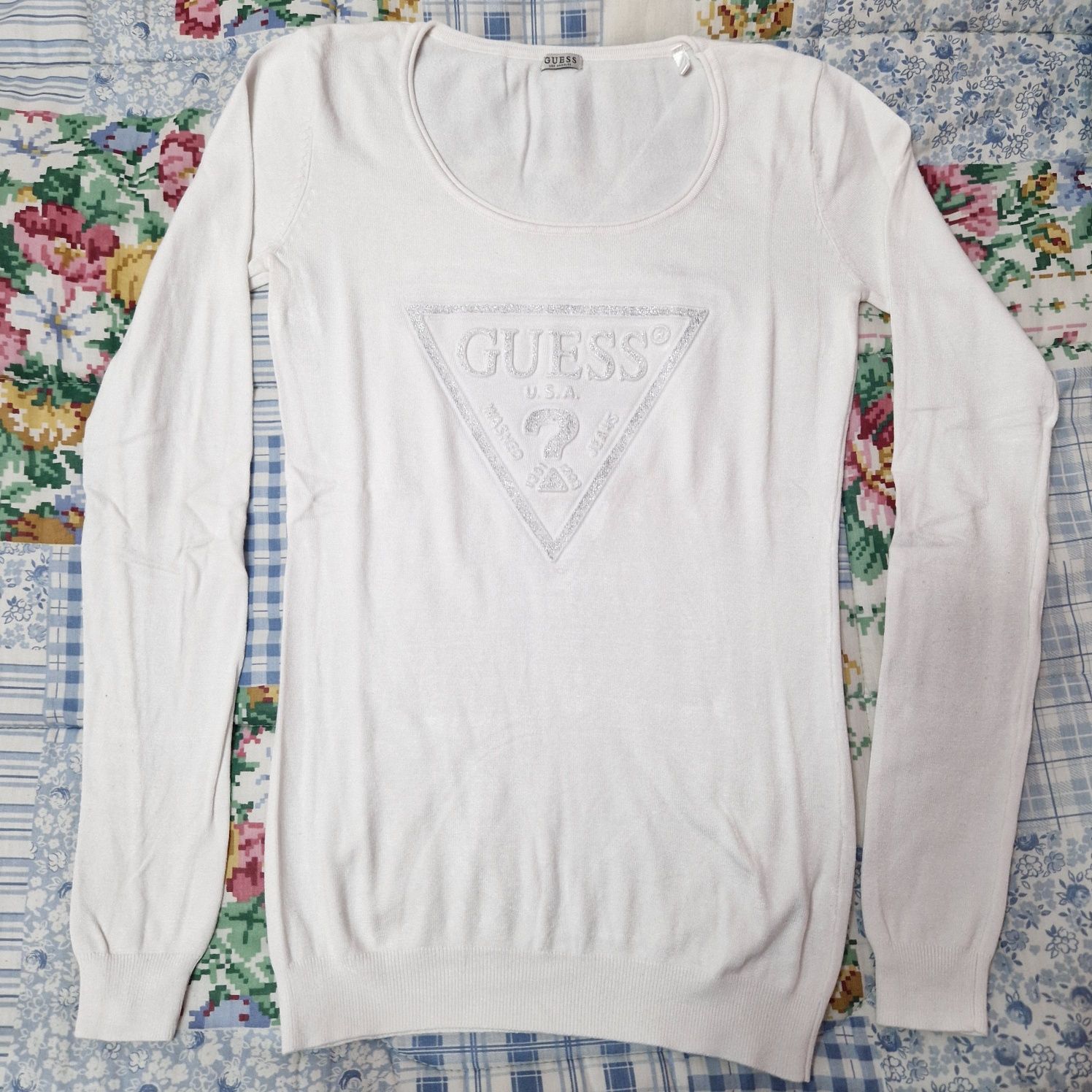 Camisola Branca com logo Guess