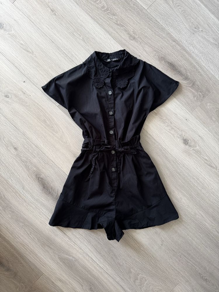 Комбінезон з шортами zara xs s вільного фасону чорний