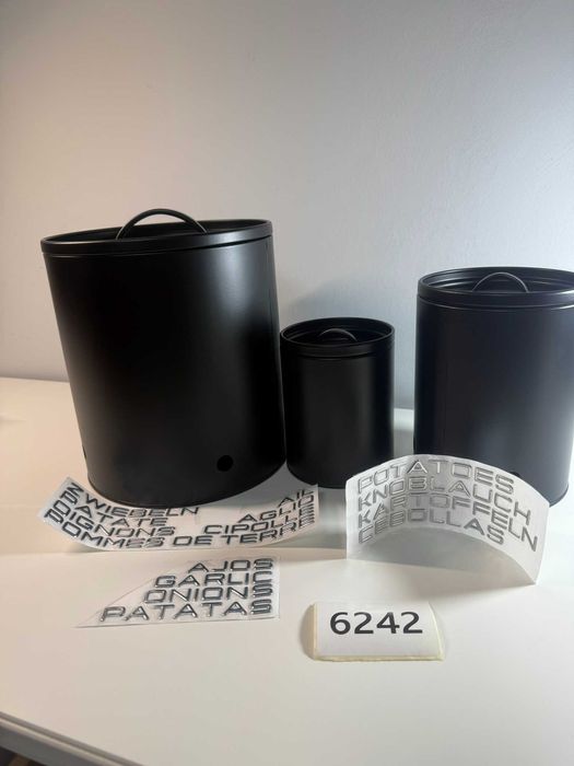 Zestaw metalowych pojemników na warzywa  24cm, 18 cm, 15cm (6242-88)