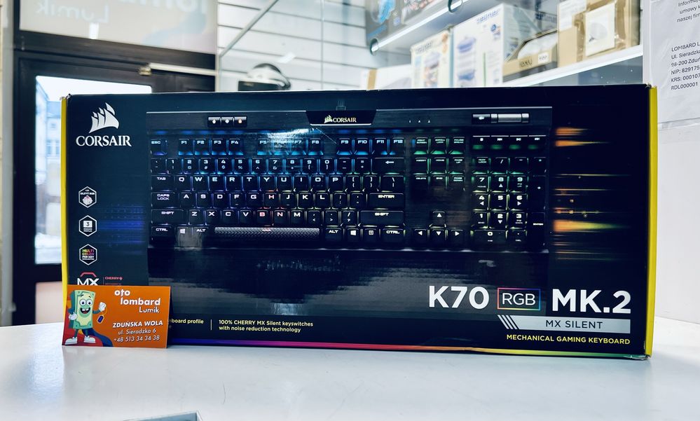 Klawiatura Corsair K70 RGB MK.2 - otoLombard Lumik Zduńska Wola