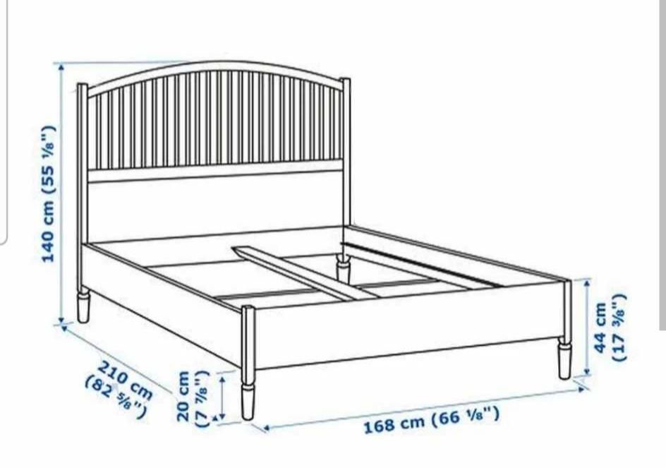 Łóżko dwuosobowe 140 IKEA + stelaż