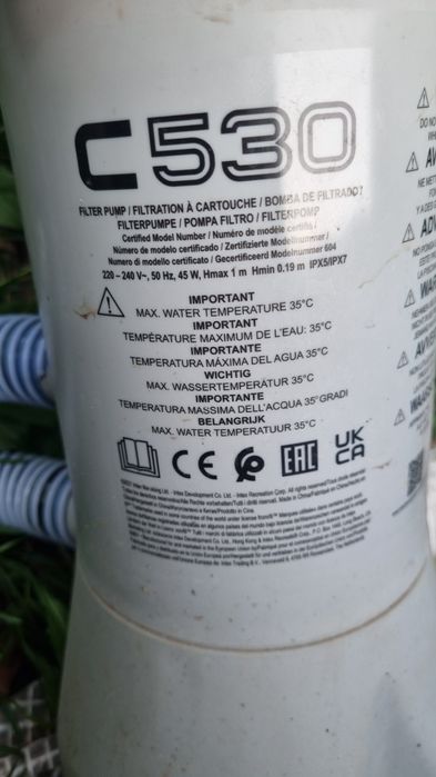 Басейн +тент, 396 см 84 см глибина, сімейний наливний