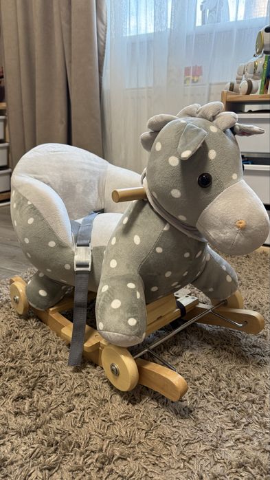 Кінь-гойдалка 2в1 Kinderkraft Grey