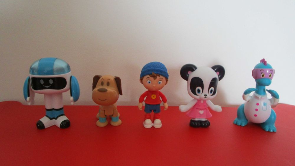 Conjunto de 5 Figuras Originais Articuladas do Noddy e seus Amiguinhos