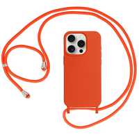 Strap Silicone Case Do Iphone 14 Pro Wzór 1 Pomarańczowy