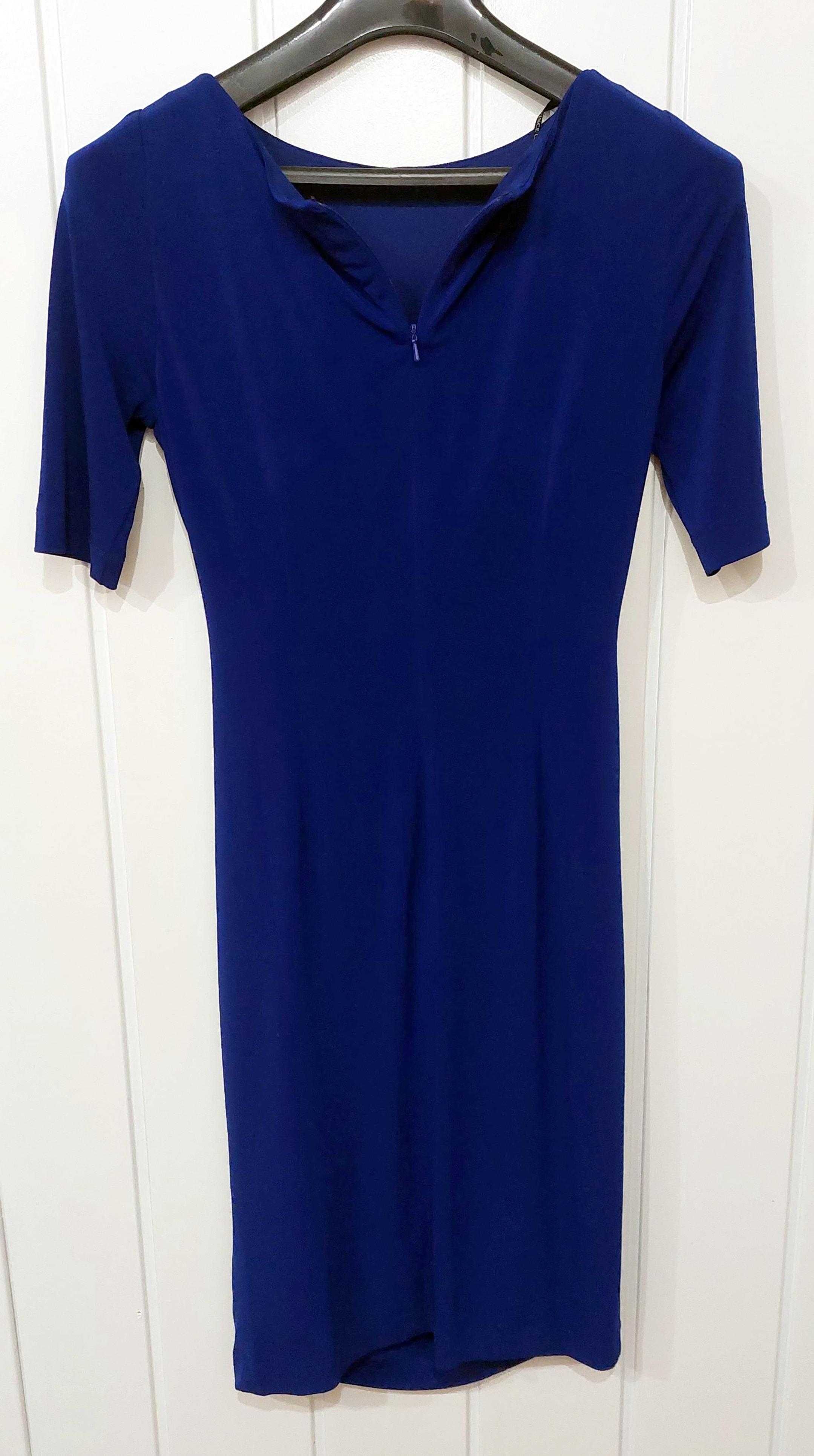 Modrakowa Sukienka z Krótkim Rękawem Vince Camuto w Rozmiarze 36