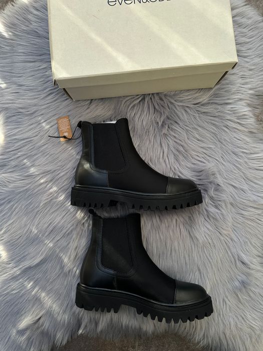 botki czarne damskie buty sztyblety Even & odd nowe r 36