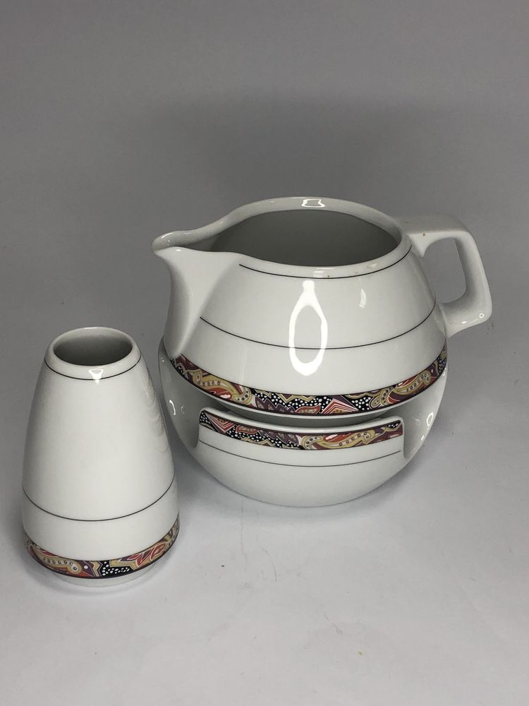 Чайничок з підігрівом та вазочка.німецький фарфор Вінтаж Німеччина