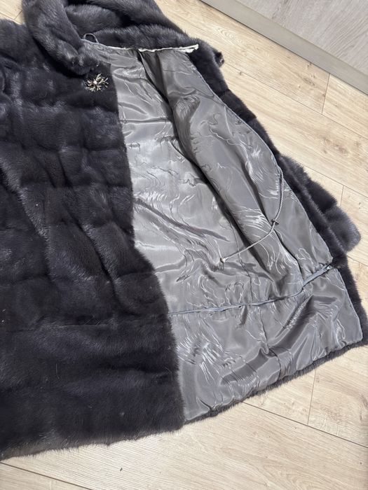 Норкова шуба сіра