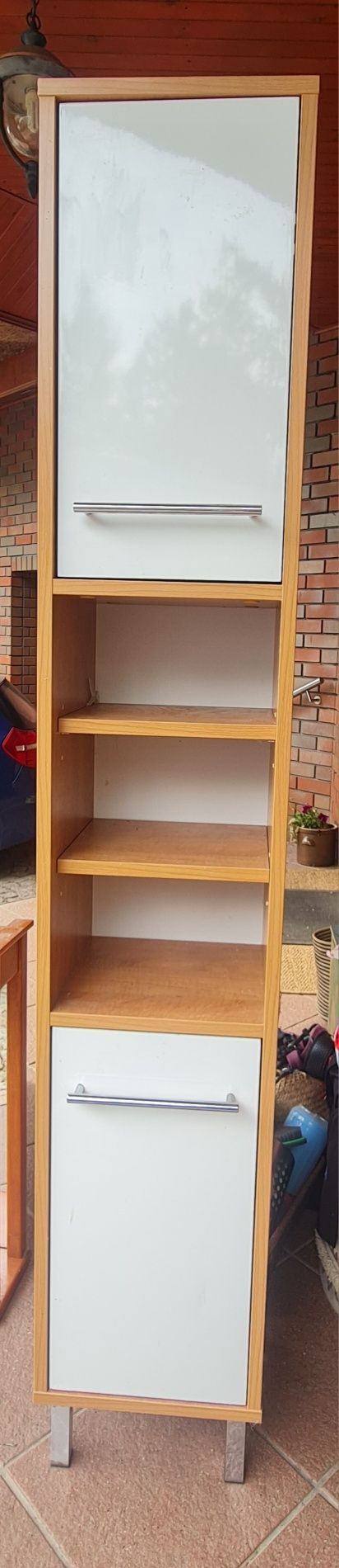 Szafka z umywalką, szafka słupek łazienkowy, lustro łazienkowe z oświe