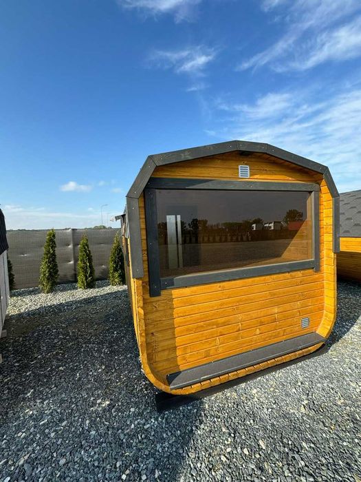 Sauna ogrodowa KWADRO z panoramicznym oknem