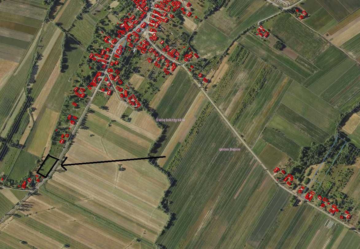 Działka 995m2 z WZ na DOM Bejsce Gmina blisko Kazimierza Wielka