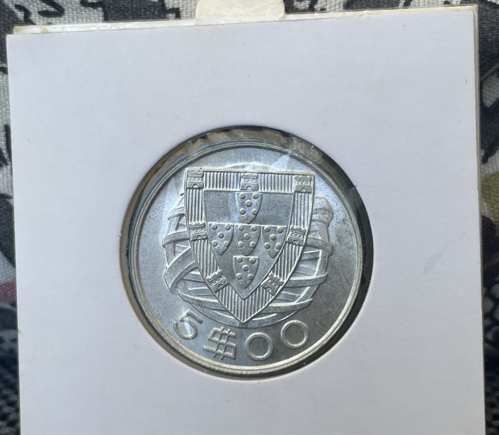 Moeda 5 Escudos 1948 prata