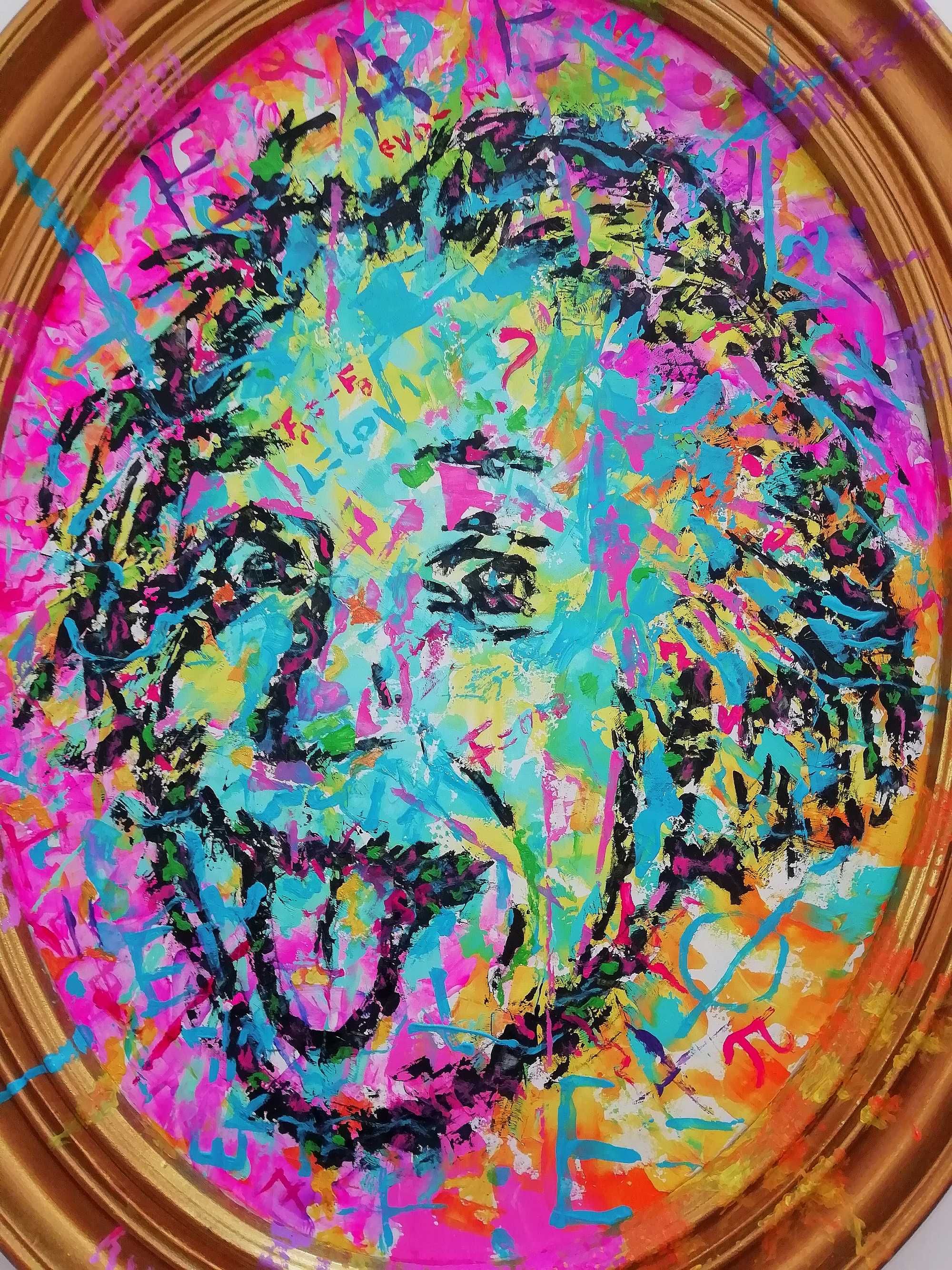 Quadro / Pintura a óleo Albert Einstein