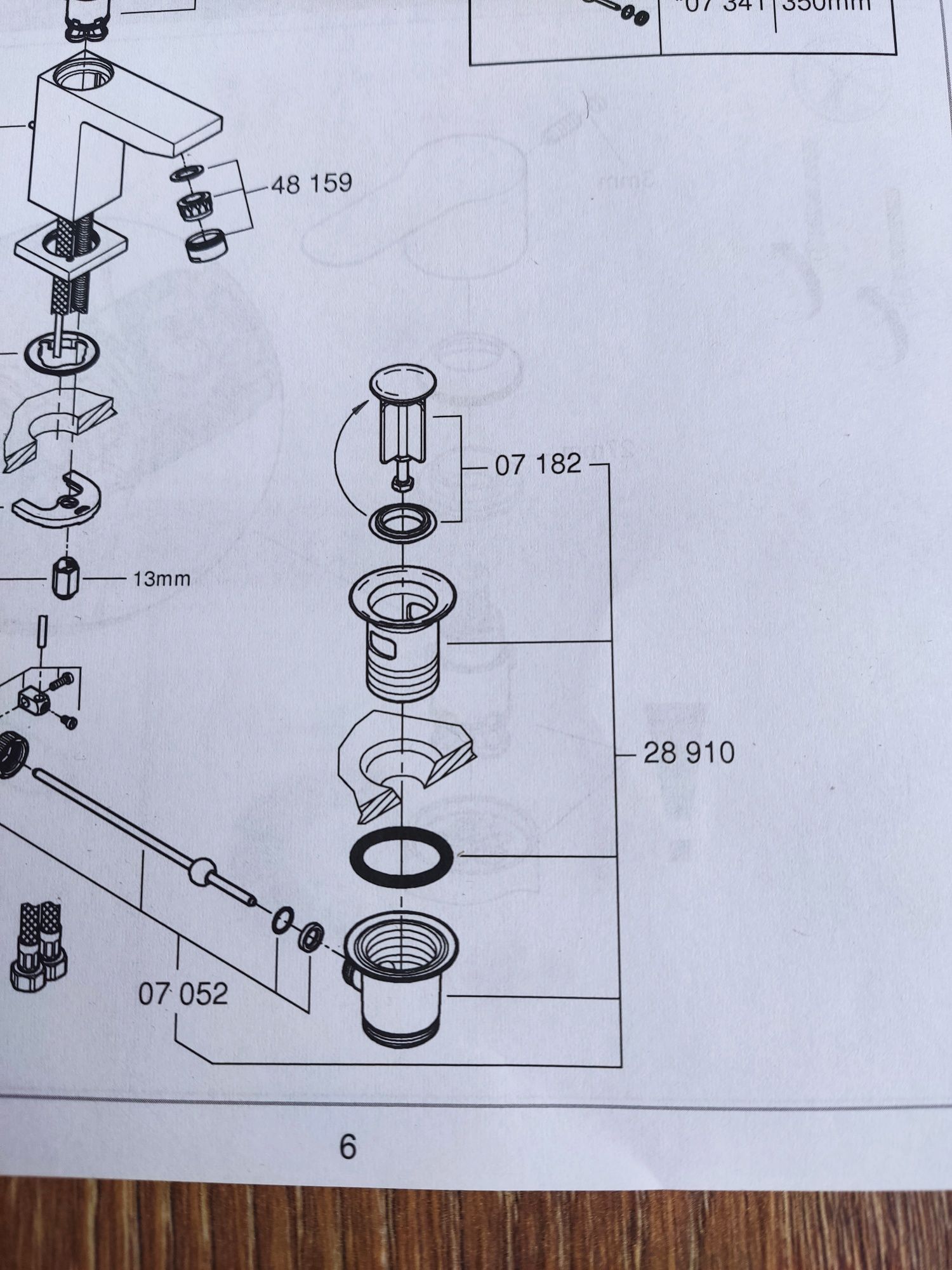 Grohe 28910.   korek do umywalki 28 910