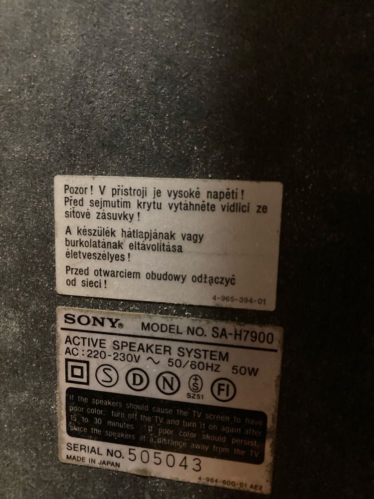 Colunas da SONY MHC-7900