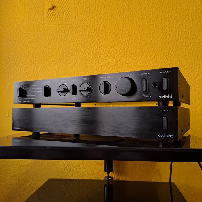 Audiolab 8000c e 8000p preamplificador e amplificador