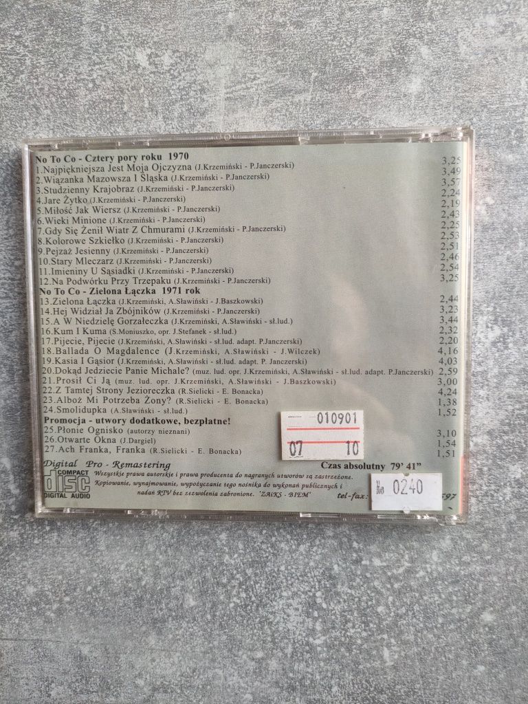 CD No To Co Złote Przeboje Cztery Pory Roku Zielona Łączka 1999 r.