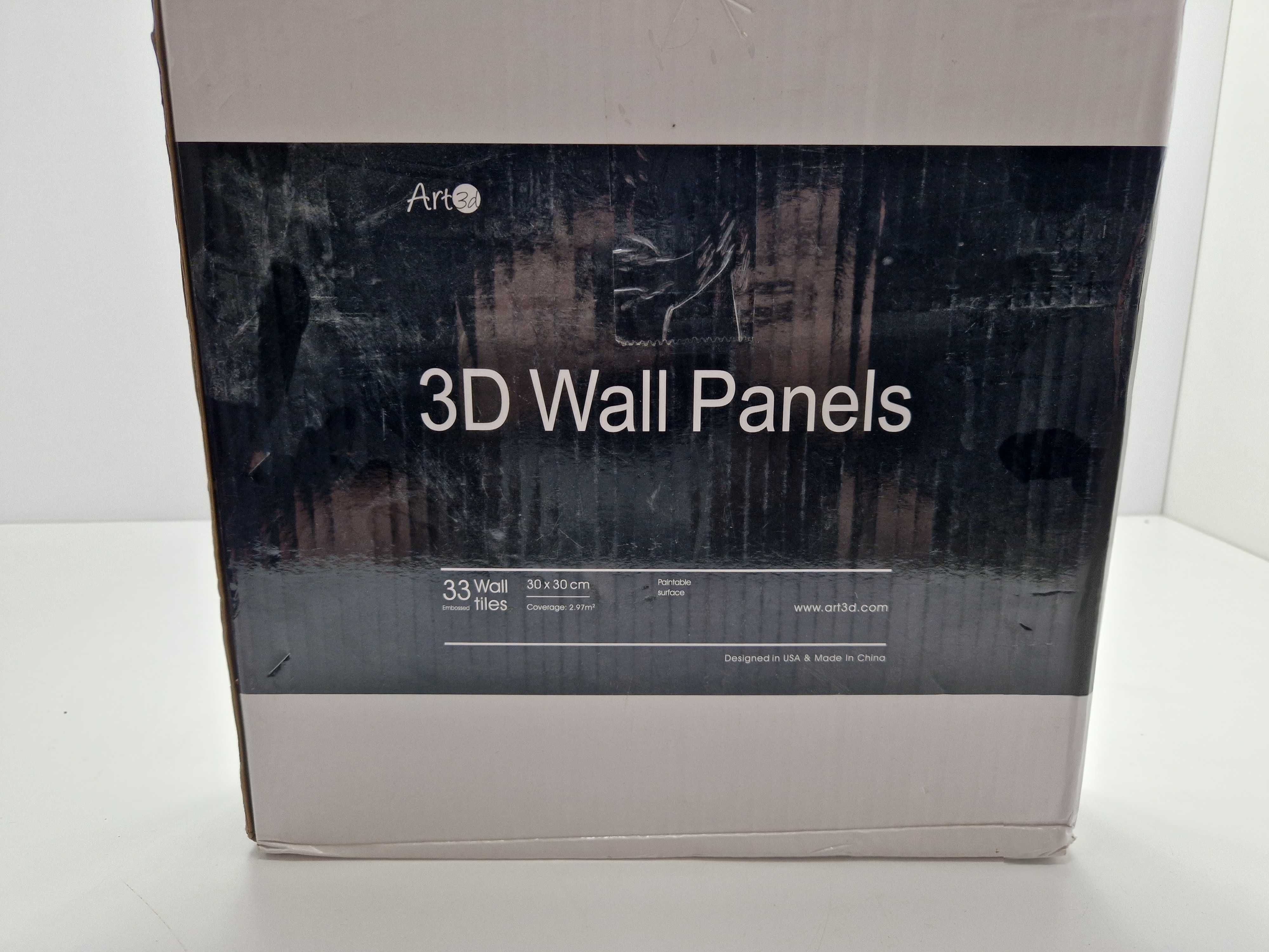 Panele ścienne dekoracyjne białe 3D Diament 30x30 33sztuki