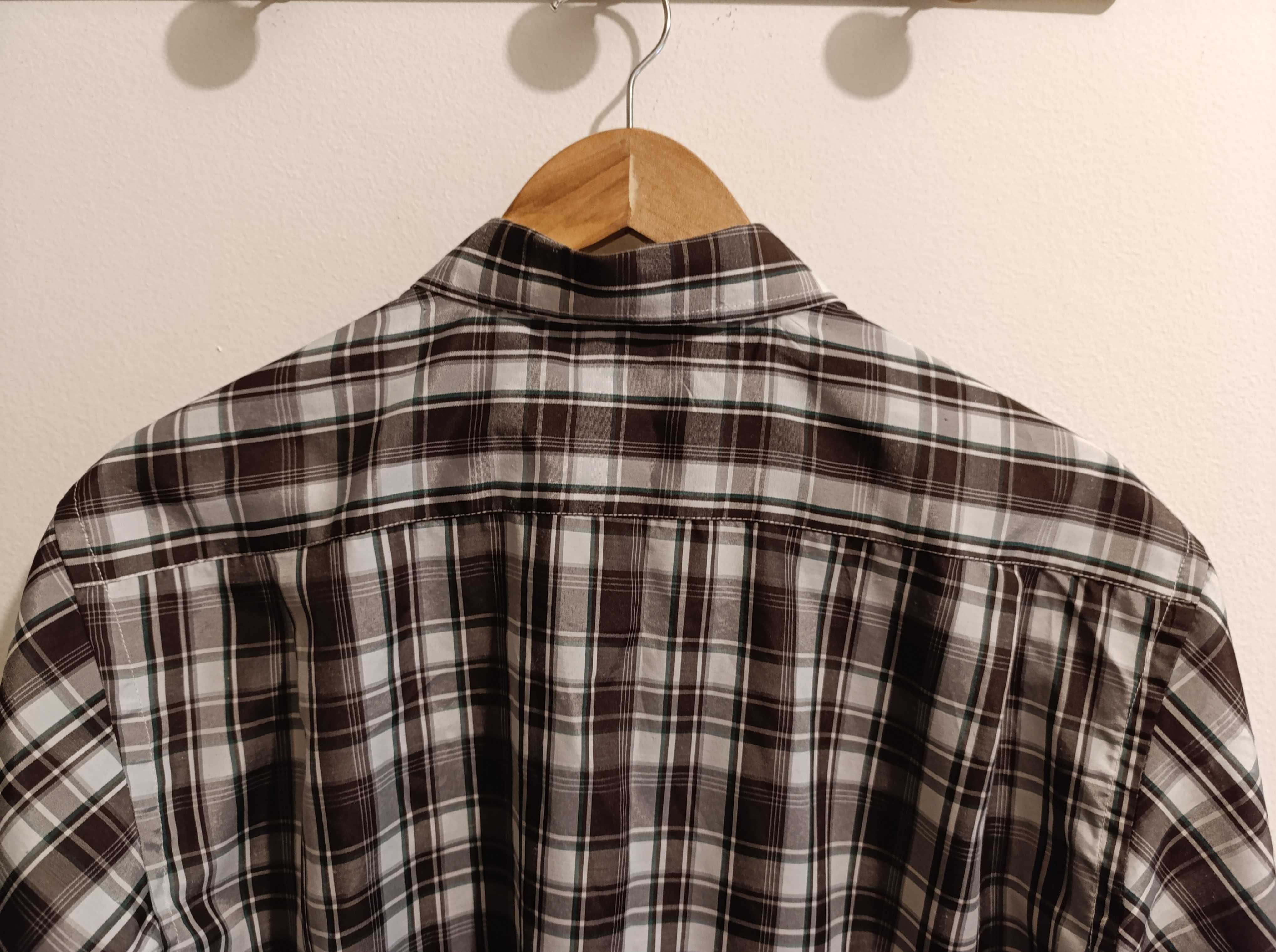 Camisa Clássica manga curta, Xadrez Tam. L -41  Marca: Across - Nova
